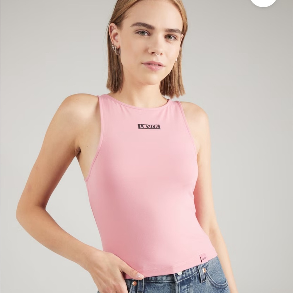 NWT Levi’s graphic Sandoval signature tank top color tameless rose pink size S